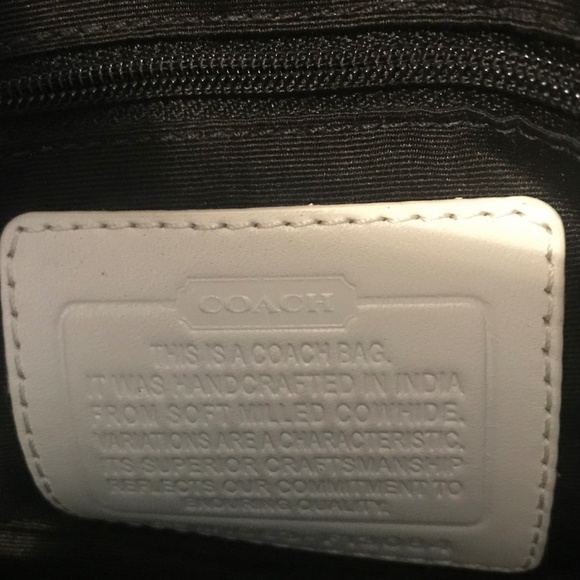 Coach White Leather Hamptons Braided Satchel - Picture 6 of 6